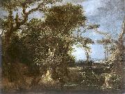 Michael Willmann Landscape with St. John. oil painting on canvas